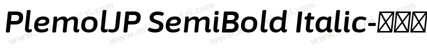 PlemolJP SemiBold Italic字体转换